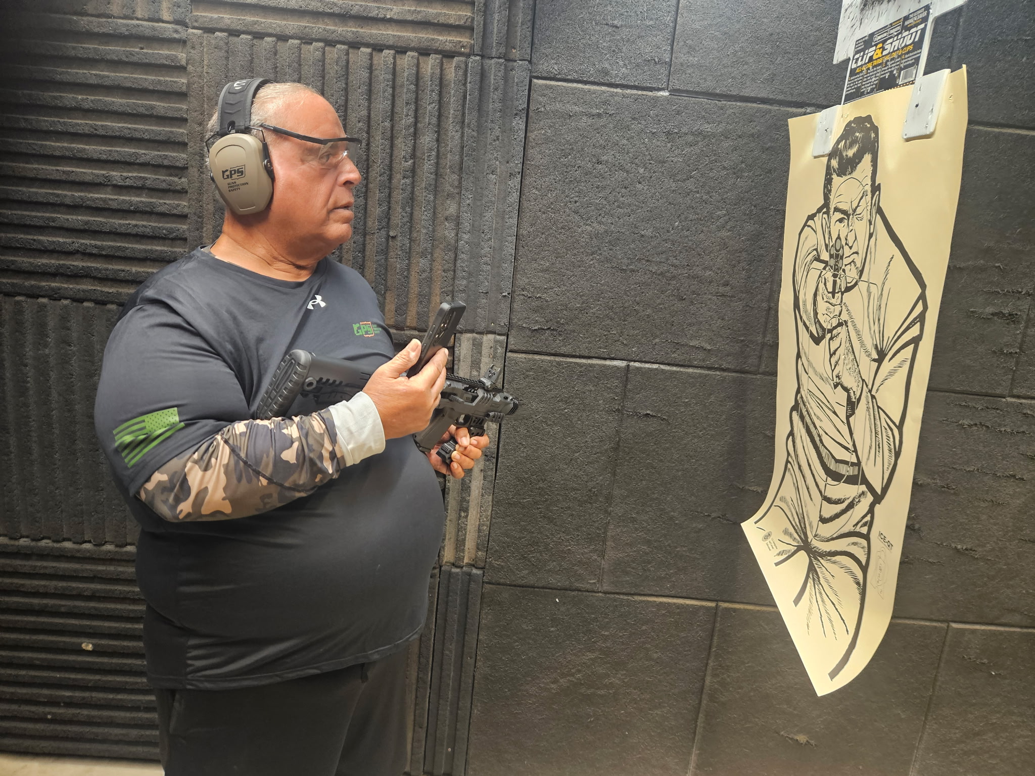 Joe Gannascoli at the range with Morph